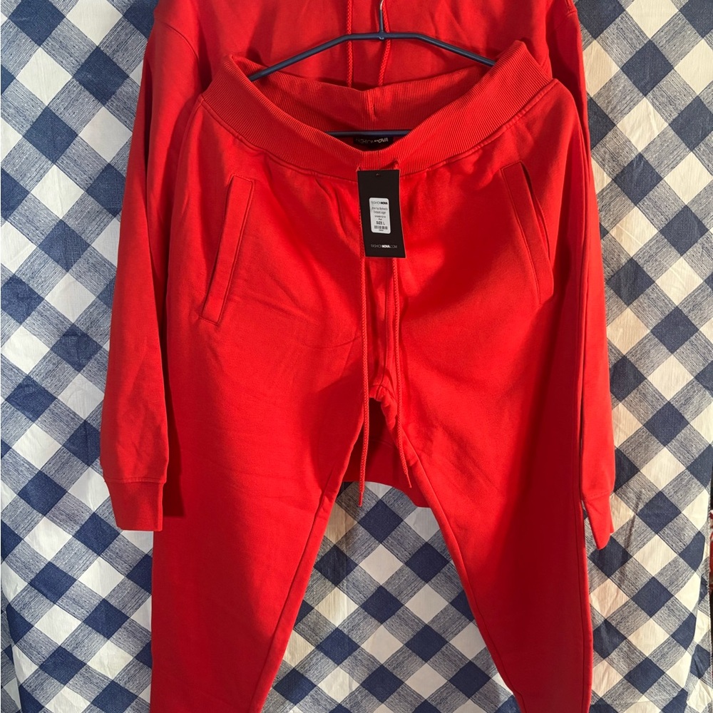 Fashion Nova Red Oversized Hoodie